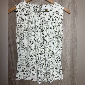 Calvin Klein Women's Sleeveless Floral Blouse Size Small